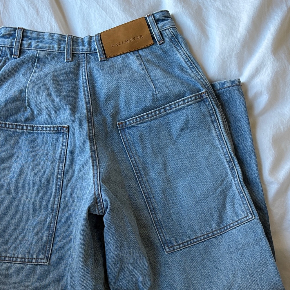 Kallmeyer wide leg pleated denim